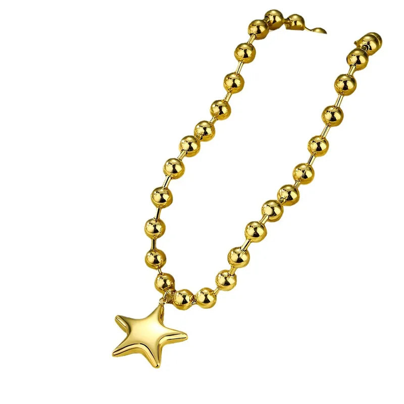 Poppy, PVD Coated Real Gold Plated Star Shape 316 Stainless Steel Lady Waterproof Non Tarnish 316 Stainless Steel Pendant