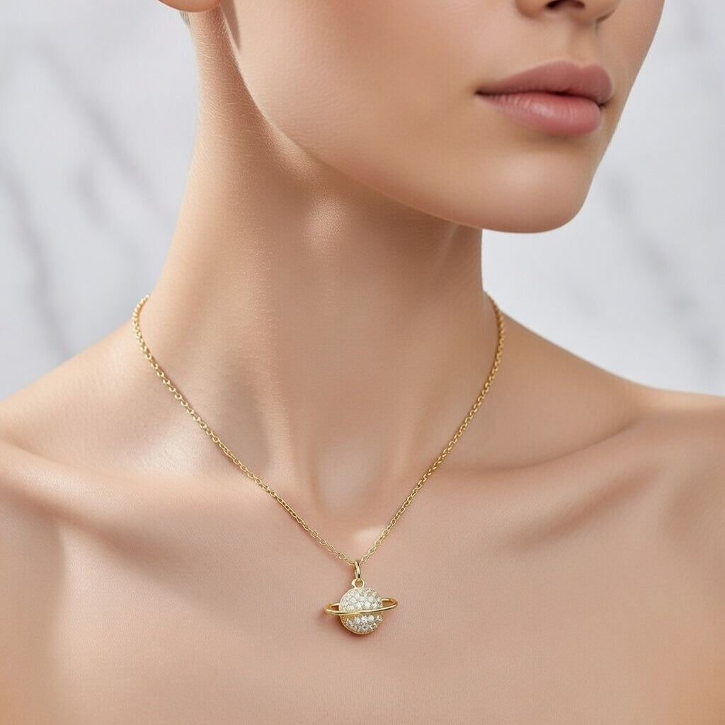 Roxie, Stainless Steel Titanium Steel Plating Inlay Rhinestones Pendant Necklace