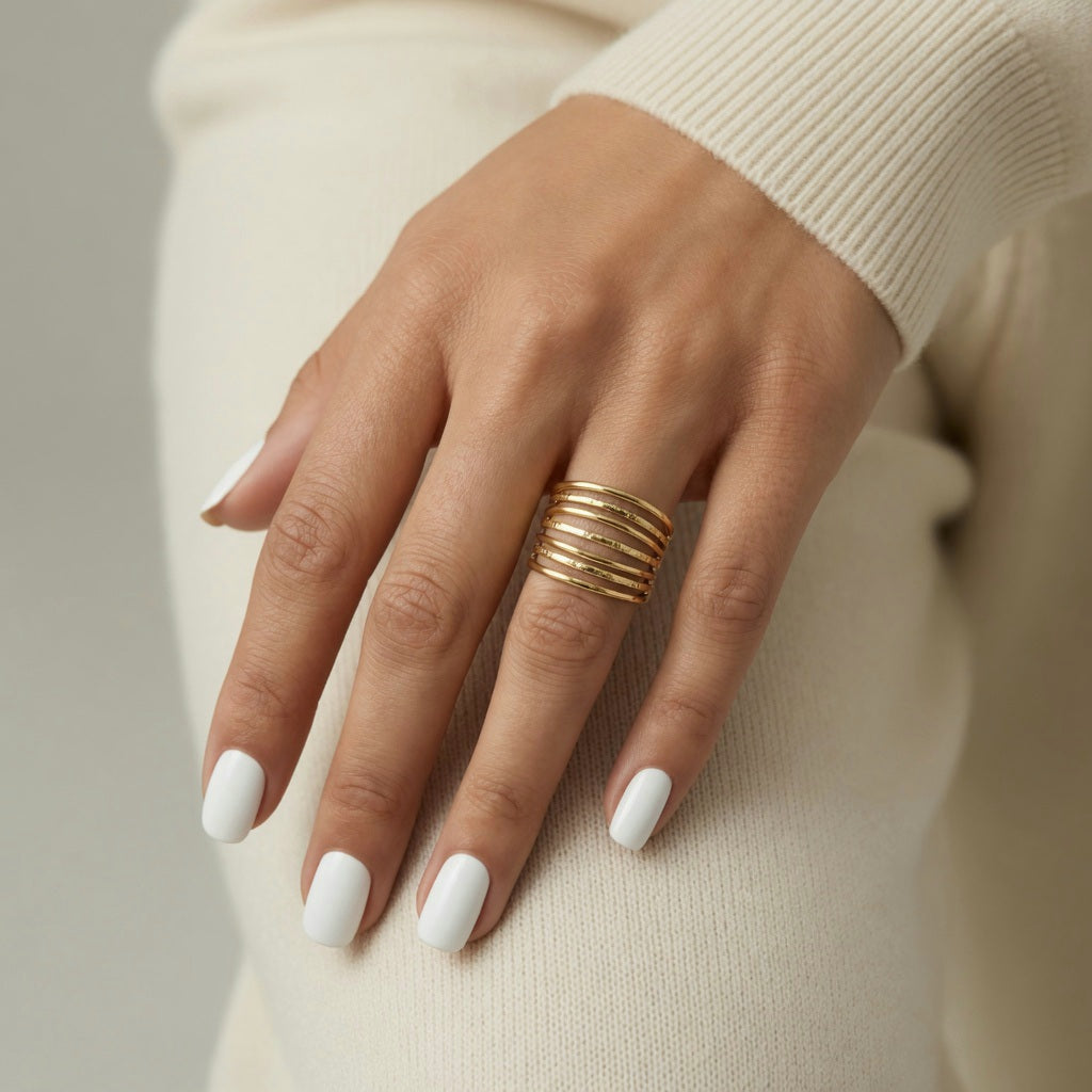 18K gold plated Stainless steel finger ring