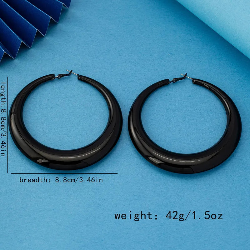 Black Widow, Ferroalloy Hoop Earrings Set of 2 (1 Pair)