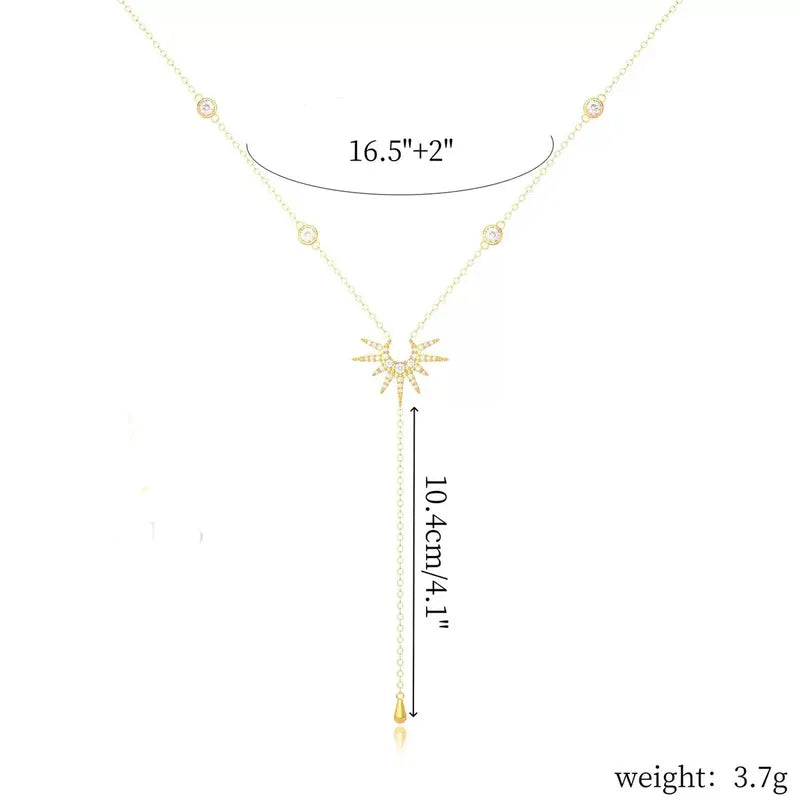 Fashionable Long Tassel Y-Chain Necklace For Women Beach Vacation Style Sexy Drop Earrings Alloy Material Craft