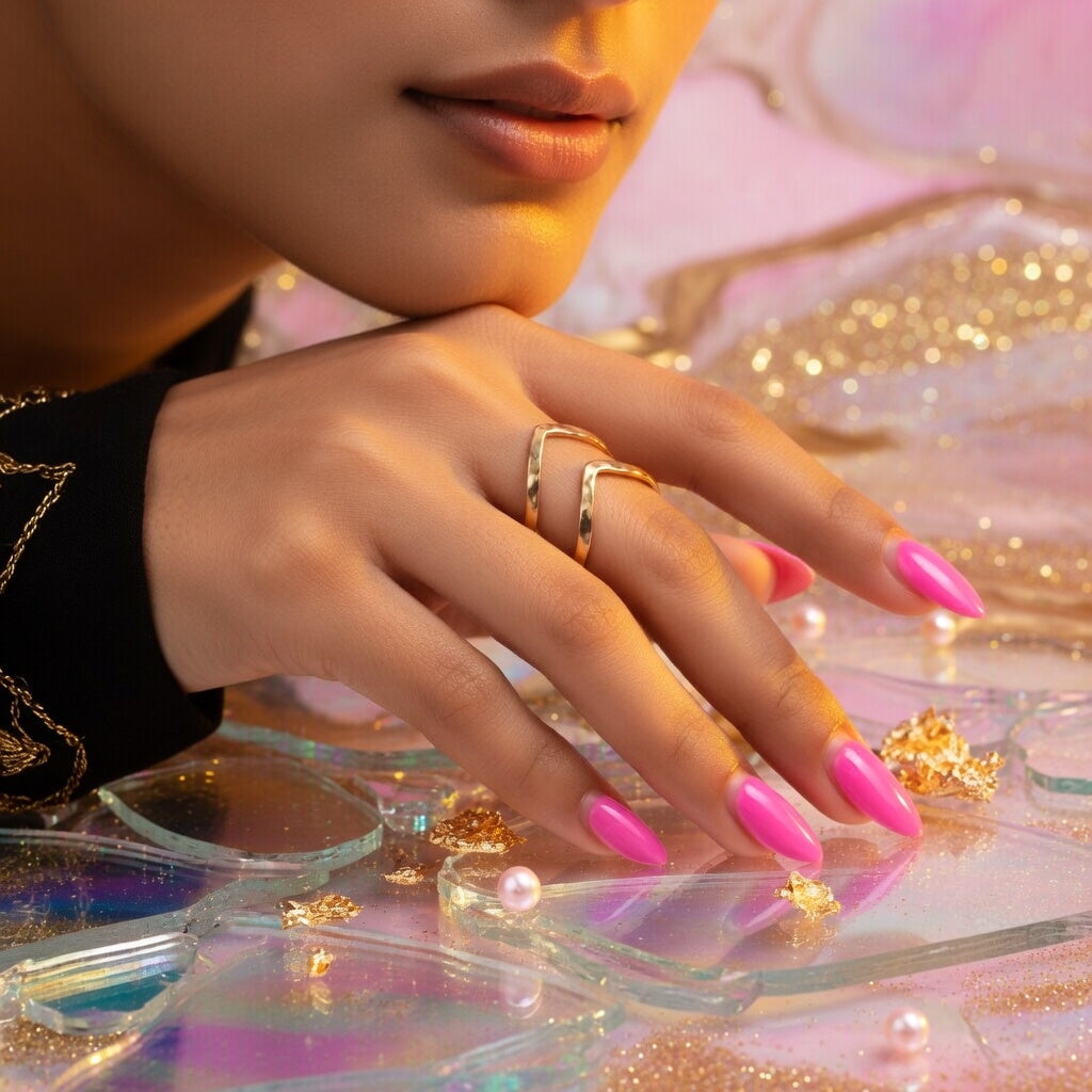 Vee, Double V Shape Gold Plated Women's Open Ring