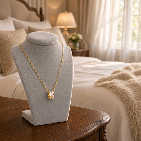 Jeneva PVD Gold-Plated Stainless Steel Pendant Necklace