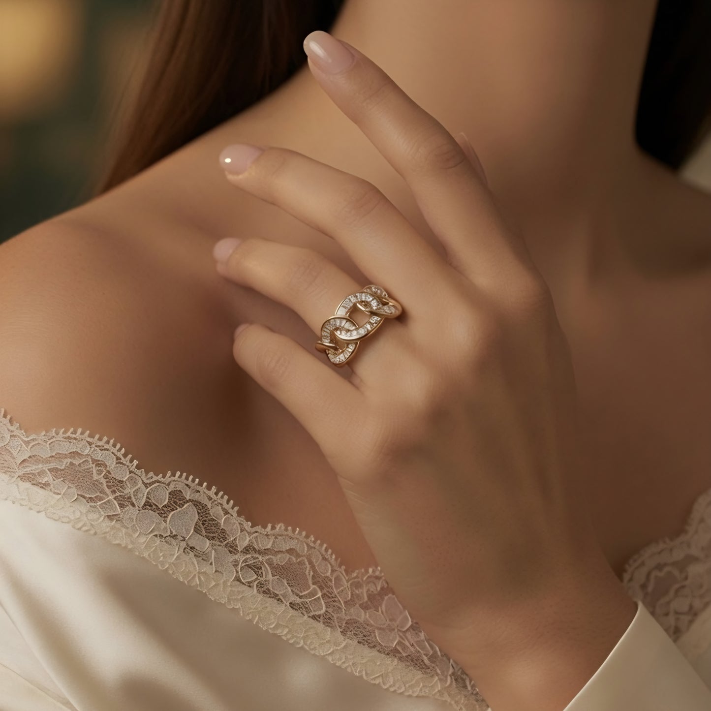 Glitter Me 18K Gold Plated Open Size Ring