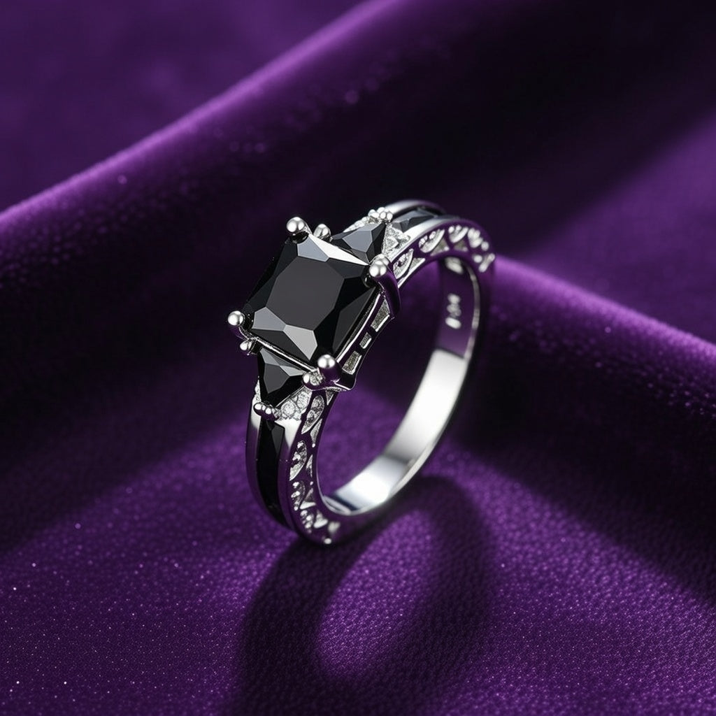 Tessa, Square Alloy Inlay Rhinestones Women's Rings