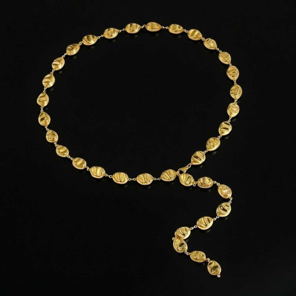 Liz, Vacuum-plated With 18K Real Gold Y Neclace, Stainless Steel, elegant And Romantic