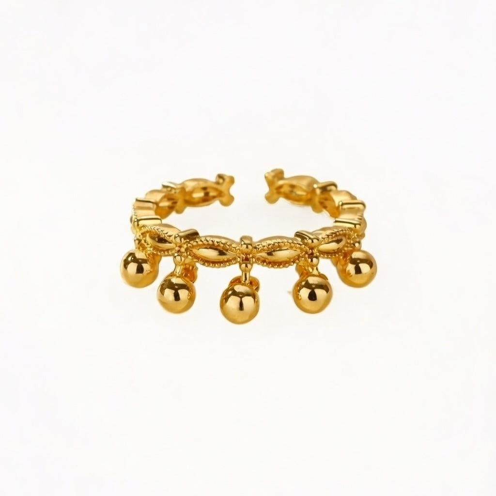 PVD Coated Real Gold Plated Geometric Flower Stainless Steel Ring