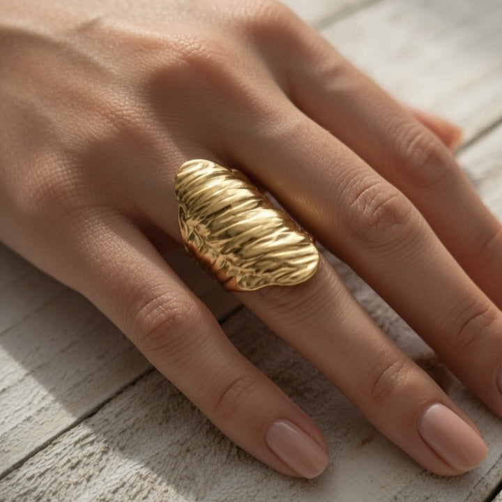 Evie 18k Gold Plated Open Ring