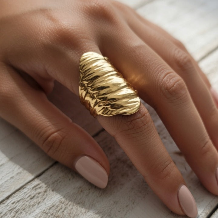 Evie 18k Gold Plated Open Ring