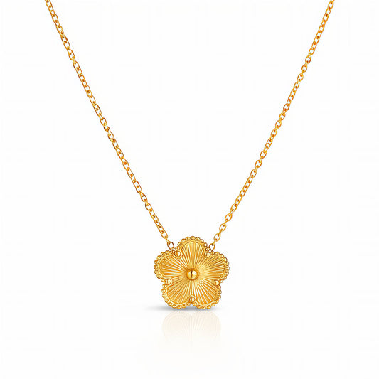 Asha Flower Power PVD Gold-Plated Steel Pendant Necklace