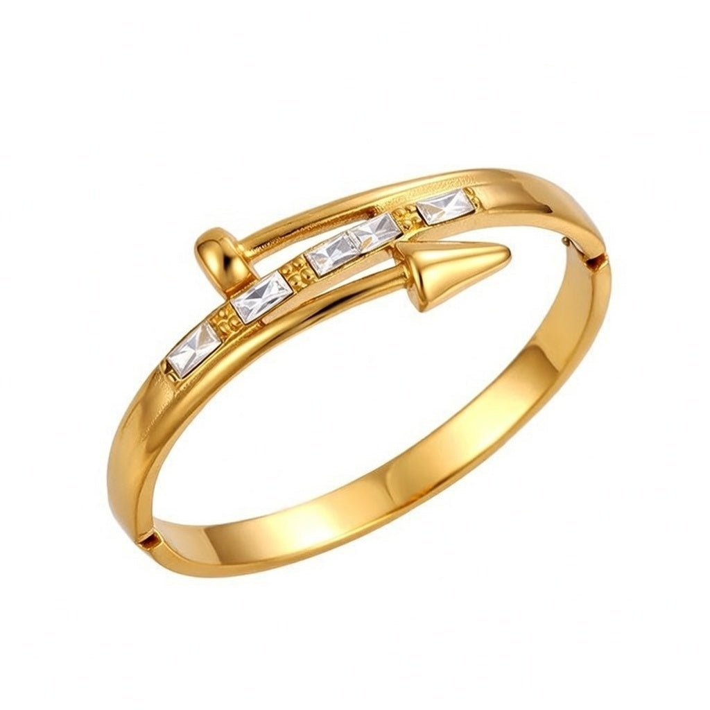 Tamryn, 18k gold plated, PVD coated bangle bracelet for women