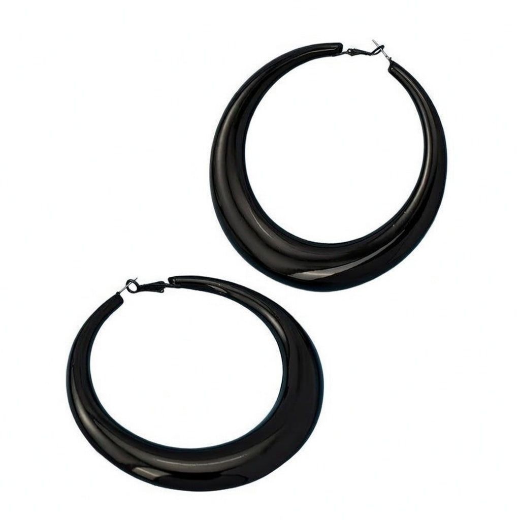 Black Widow, Ferroalloy Hoop Earrings Set of 2 (1 Pair)