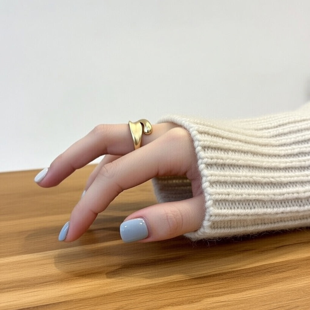 Basic Modern Style Classic Style Water Droplets 18K Gold Plated Metal