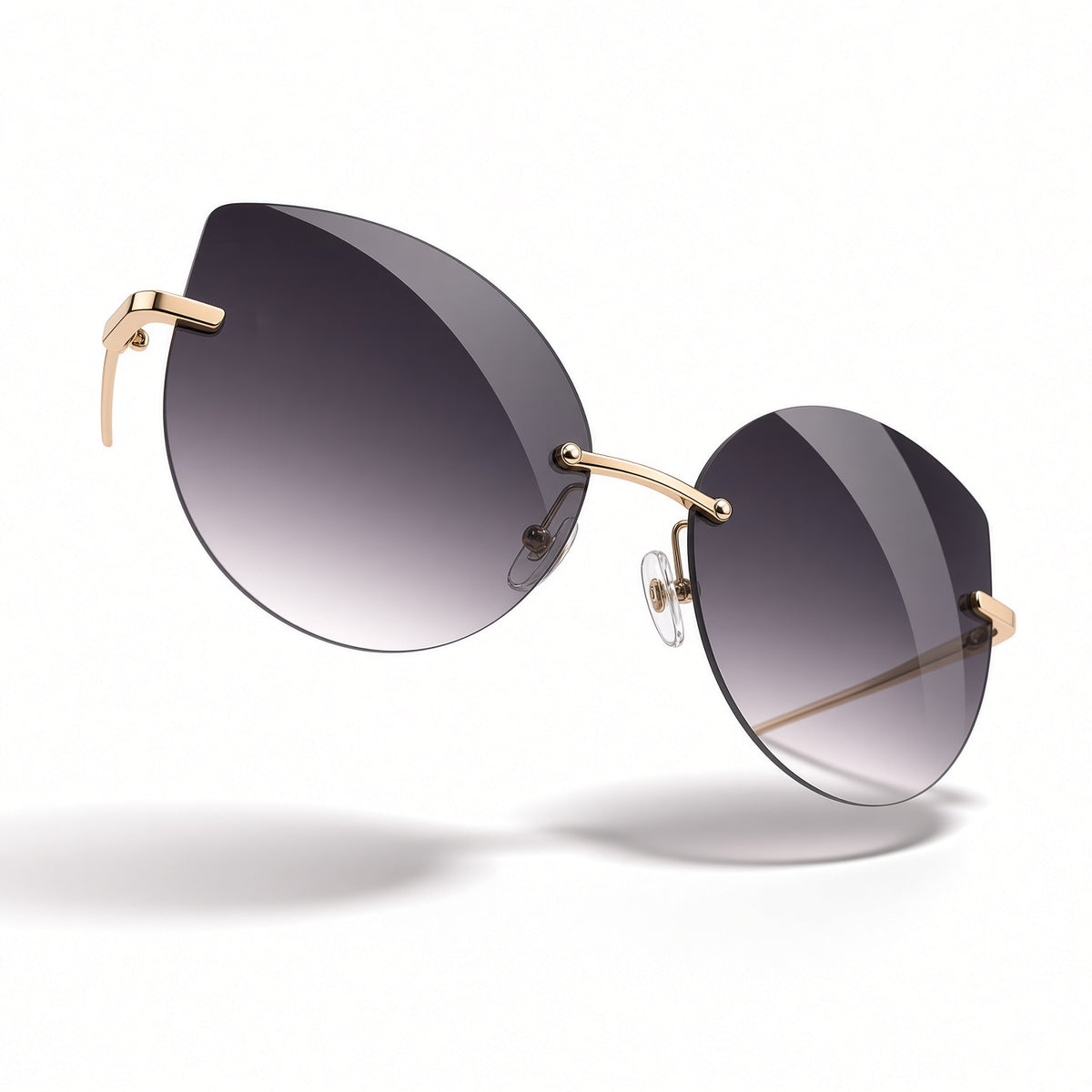 Metallic Rimless Cat Eye Sunglasses AVAILABLE SOON!