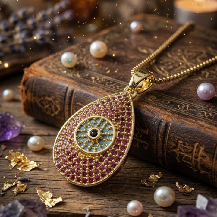 Evil Eye Stainless Steel Electroplating Necklaces