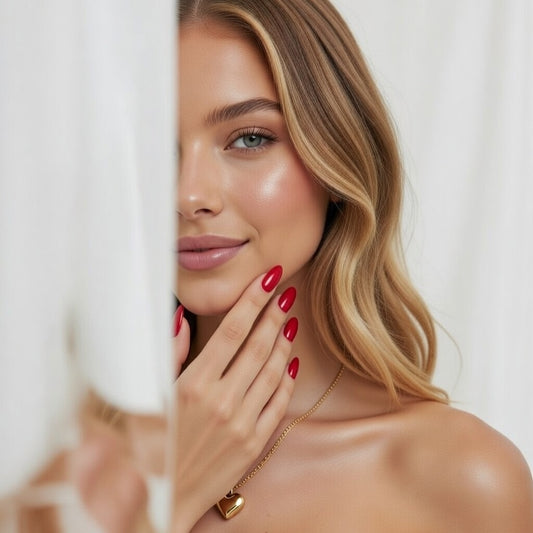 Heart Shape Titanium Steel Gold Plated Pendant Necklace