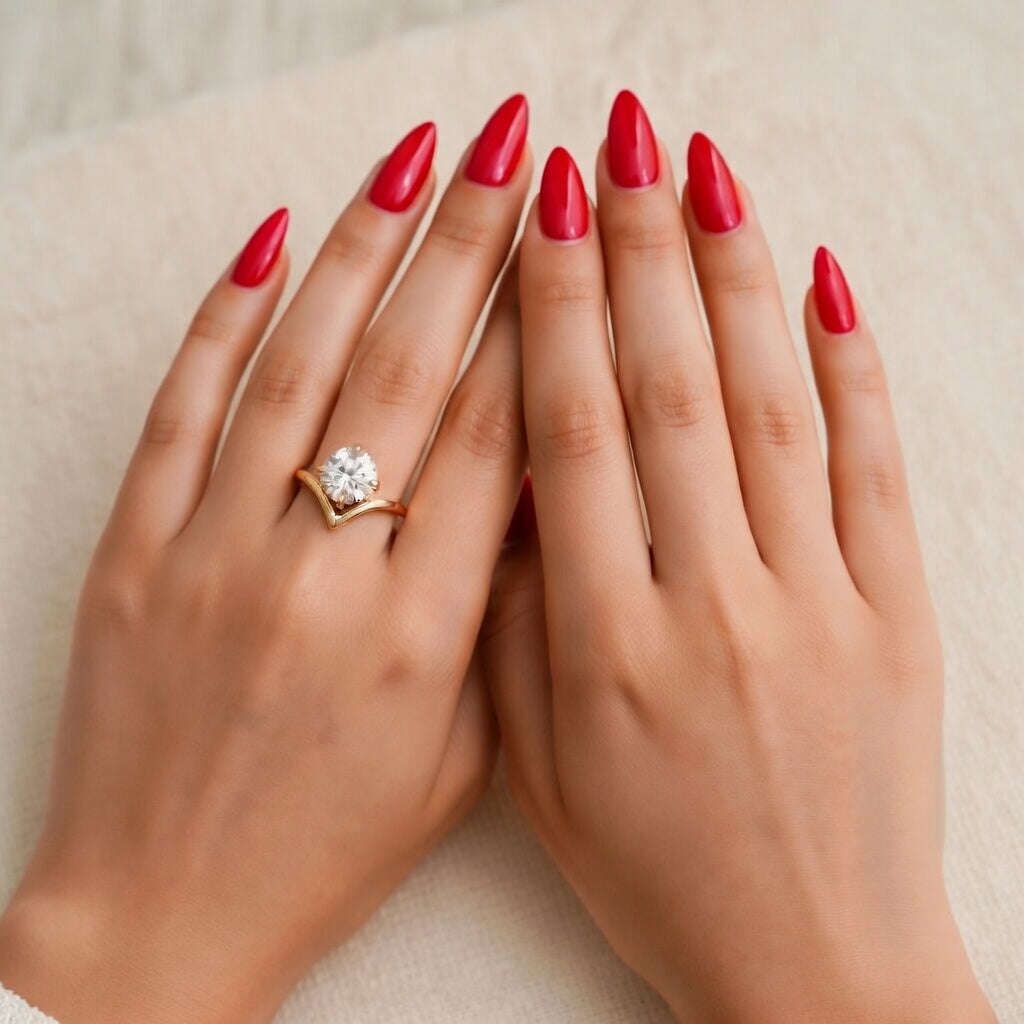 Fifi, Bezel Setting Stainless Steel Gold Plated Vacuum Electroplating, Zircon Placed Ring