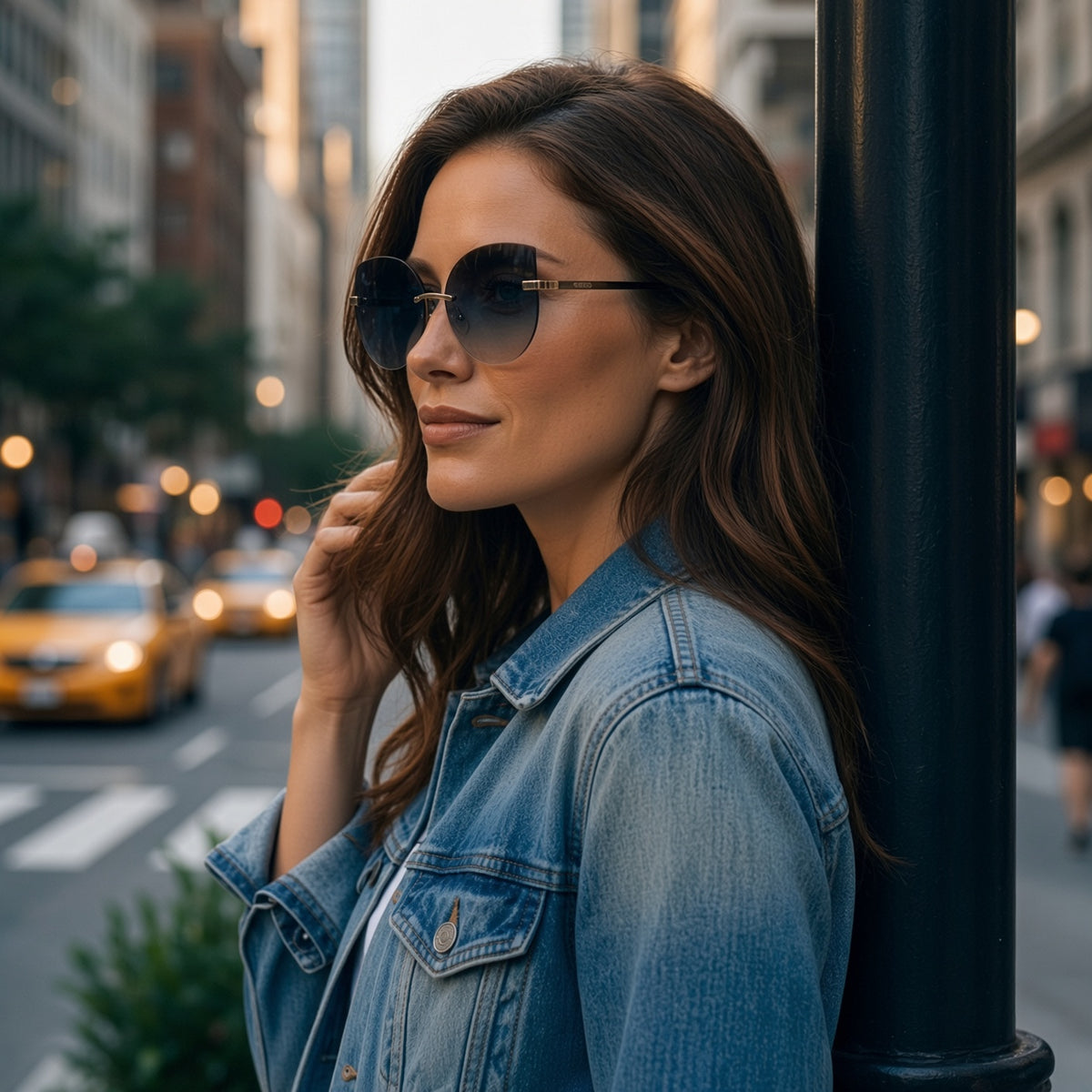 Metallic Rimless Cat Eye Sunglasses AVAILABLE SOON!