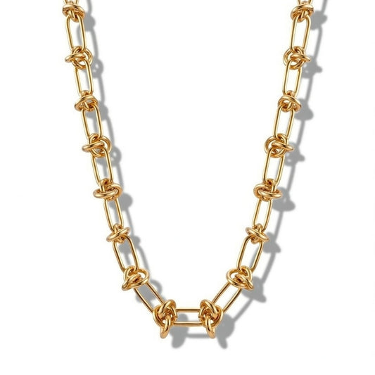 Unisex Chain Titanium Steel Electroplating Gold Neclace