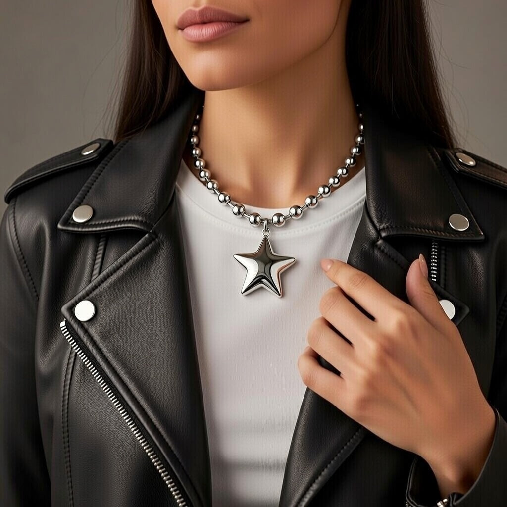 Poppy, PVD Coated Real Gold Plated Star Shape 316 Stainless Steel Lady Waterproof Non Tarnish 316 Stainless Steel Pendant