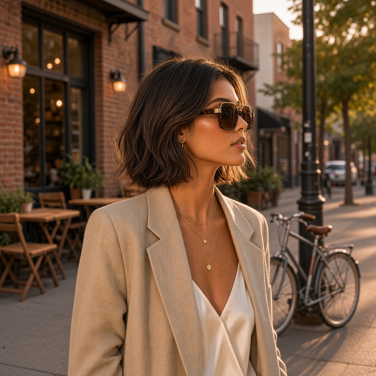 Brown Thick Square Aviator Sunglasses AVAILABLE SOON!