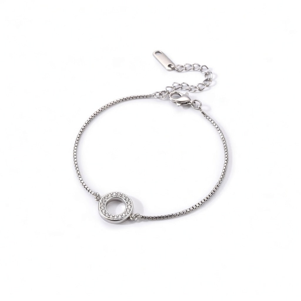 Ivanka 16K Gold Platinum Real White Gold Plated Round Bracelet