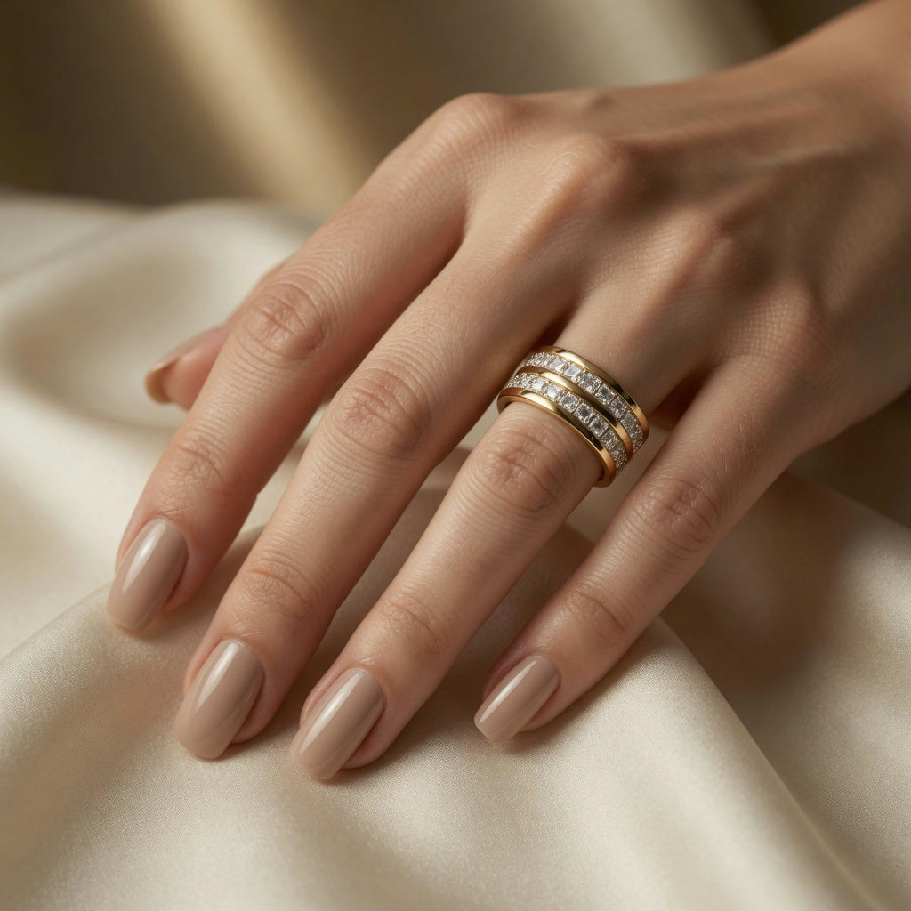 18K gold plated Stainless steel finger ring