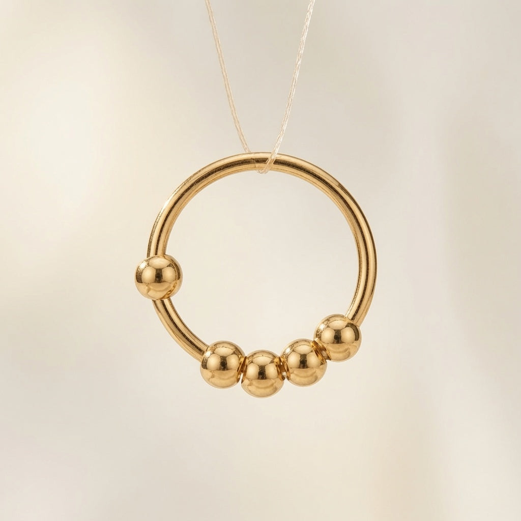 Sway Balls Non-Titanium Steel Geometric Ring ( FITS like 6/7)